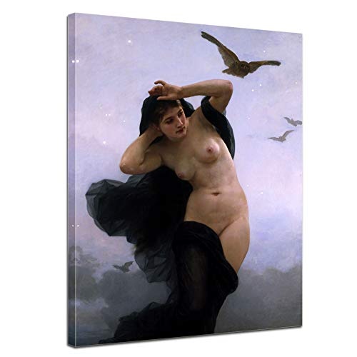 Keilrahmenbild William-Adolphe Bouguereau Nacht - 90x120cm hochkant - Leinwandbild Bild auf Leinwand Gemälde