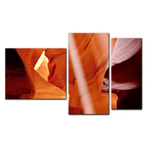 Wandbild - Antelope Canyon I - Bild auf Leinwand - 130x80...