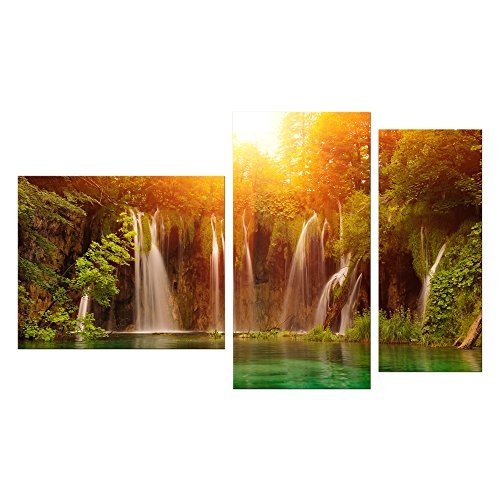 Wandbild - Wasserfall, Plitvice Kroatien - Bild auf...