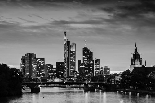 Fototapete selbstklebend Frankfurt Skyline - Deutschland...
