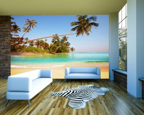 Fototapete selbstklebend Strand III - 250x230 cm - Bildertapete Fotoposter Poster - Sommer Sonne Meer Ozean Wasser