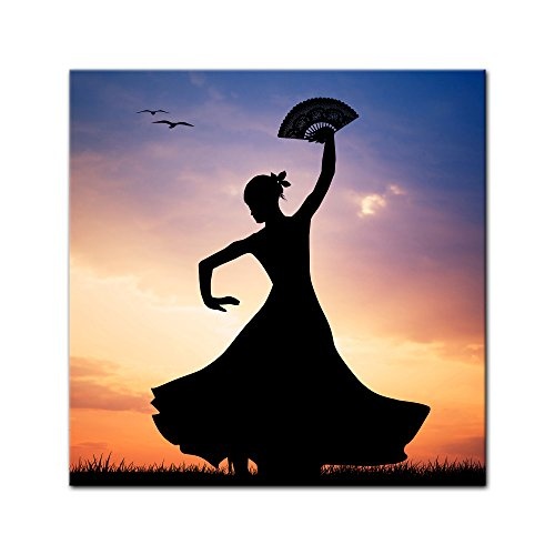 Wandbild Flamencotänzerin - 60x60 cm Leinwandbilder...