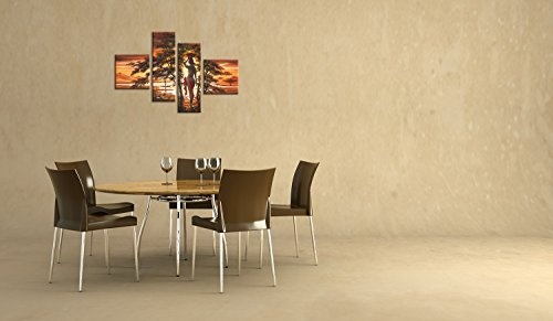 Bilderdepot24 Kunstdruck African Life M1 - P214-100x70cm - 4teilig preisgünstig und stilsicher