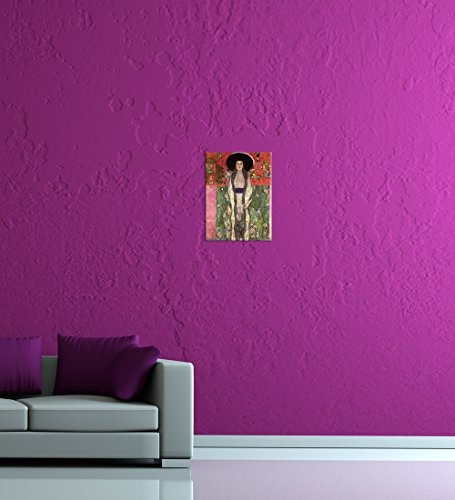 Wandbild Gustav Klimt Portrait der Adele Bloch-Bauer - 50x60cm hochkant - Alte Meister Berühmte Gemälde Leinwandbild Kunstdruck Bild auf Leinwand