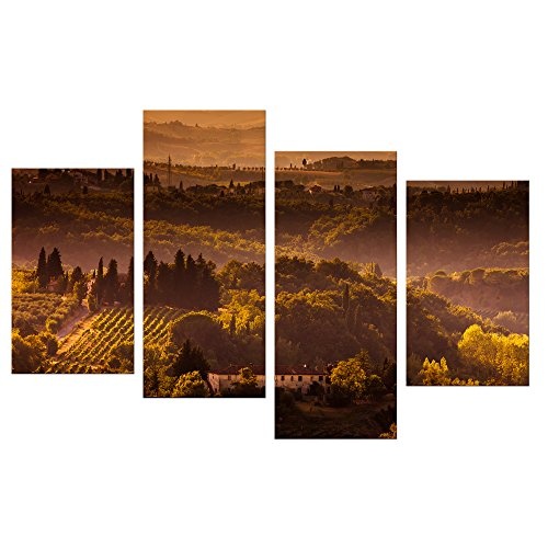 Wandbild - Toskana im Sonnenuntergang II - Bild auf...