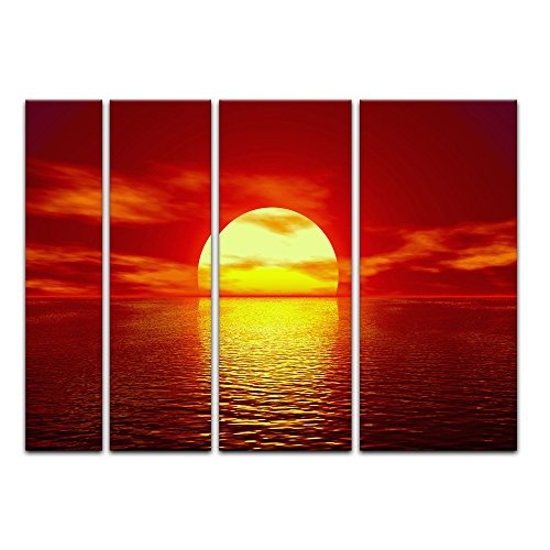 Keilrahmenbild - Sonne - Bild auf Leinwand - 180x120 cm 4...