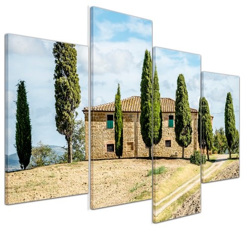 Bilderdepot24 Leinwandbild Toskana - Italien - 120x80 cm...