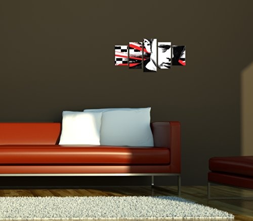 Wandbild - James Dean - Bild auf Leinwand - 100x50 cm 5 teilig - Leinwandbilder - Graphic & Urban - Schauspieler - Hollywood - Broadway - Sexidol
