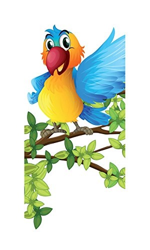Bilderdepot24 Türtapete selbstklebend Papagei 90 x 200 cm - einteilig Türaufkleber Türfolie Türposter - Tier Tierbild Kinderzimmer Junge Mädchen Cartoon Vogel Kind