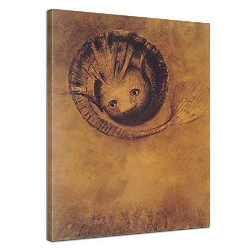 Leinwandbild Odilon Redon Chimäre - 50x70cm hochkant - Wandbild Alte Meister Kunstdruck Bild auf Leinwand Berühmte Gemälde