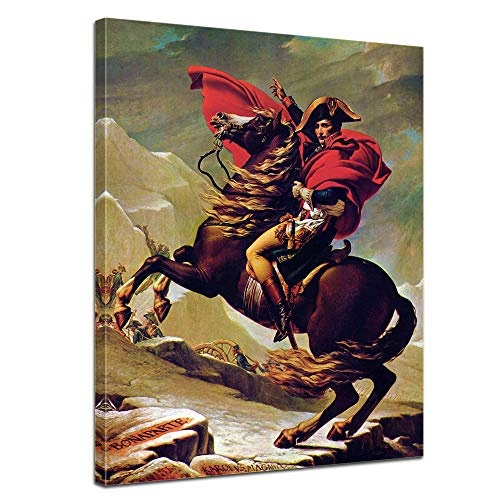 Keilrahmenbild Napoleon Bonaparte - 90x120cm hochkant - Leinwandbild Kunstdruck Bild auf Leinwand Gemälde - Berühmtheiten & Zeitgeschichte