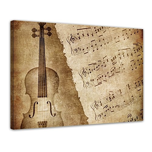 Wandbild - Music Old Paper Grunge Vintage I - Bild auf Leinwand - 40x30 cm - Leinwandbilder - Urban & Graphic - Kunst - Musik - Noten - Grunge