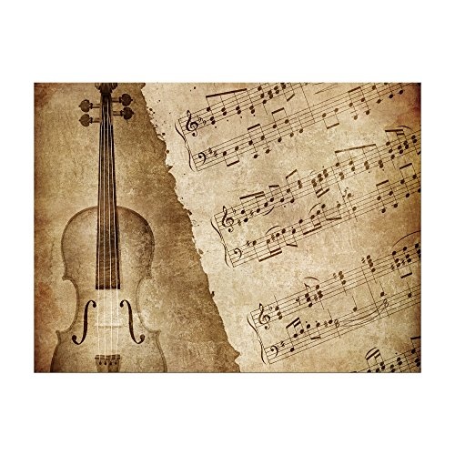 Wandbild - Music Old Paper Grunge Vintage I - Bild auf Leinwand - 40x30 cm - Leinwandbilder - Urban & Graphic - Kunst - Musik - Noten - Grunge