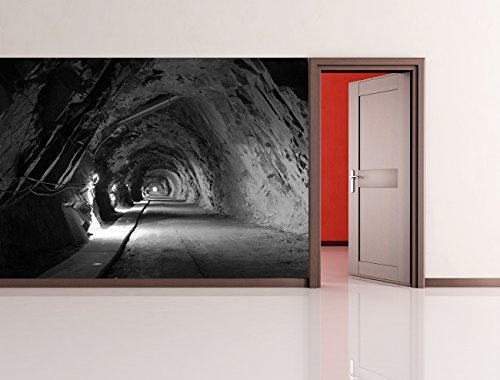 Bilderdepot24 Vlies Fototapete - alte Uranmine in Polen - schwarz Weiss - 100x65 cm - mit Kleister - Poster - Foto auf Tapete - Wandbild - Wandtapete - Vliestapete