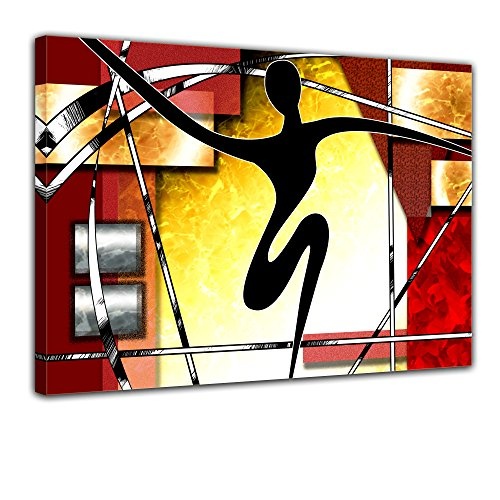 Keilrahmenbild - Abstrakt - Bild auf Leinwand - 120x90 cm 1 teilig - Leinwandbilder - Urban & Graphic - Silhouette - Formen - Linien - modern