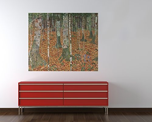 Bilderdepot24 Vlies Fototapete Gustav Klimt - Alte Meister - Birkenwald - 80x65 cm - mit Kleister - Poster - Foto auf Tapete - Wandbild - Wandtapete - Vliestapete