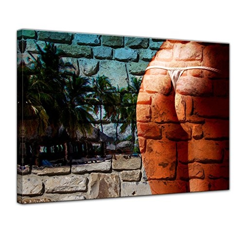 Bilderdepot24 Keilrahmenbild - Tropical Street Art - 120x90 cm - Leinwandbilder - Bilder als Leinwanddruck - Leinwandbild