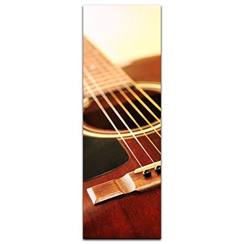 Wandbild - Gitarre - Bild auf Leinwand 30 x 90 cm - Leinwandbilder - Bilder als Leinwanddruck - Kunst & Life Style - Musik - Instrument - Gitarrenkorpus