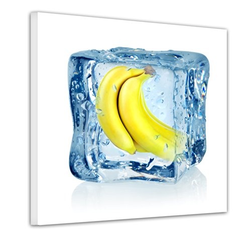 Keilrahmenbild - Eiswürfel Banane - Bild auf...