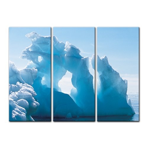 Wandbild - Eisformation - Bild auf Leinwand - 150x90 cm...