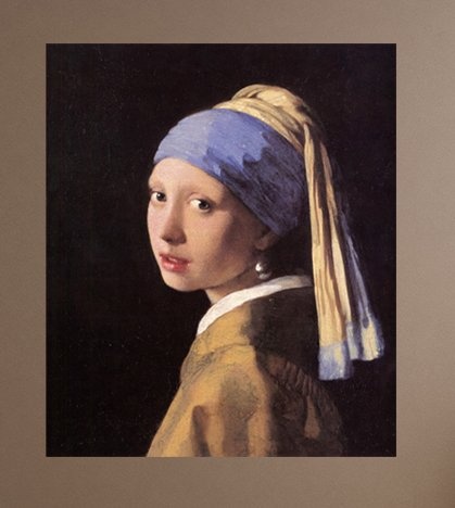 Bilderdepot24 selbstklebende Fototapete Jan Vermeer - Alte Meister "Das Mädchen mit dem Perlenohrgehänge" 100 x 120 cm - direkt vom Hersteller, Vinyl