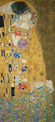 Bilderdepot24 Türtapete selbstklebend - Gustav Klimt - der Kuss 90 x 200 cm - einteilig Türaufkleber Türfolie Türposter - Maler Alte Meister Liebe Kunst Kiss Jugendstil Liebespaar