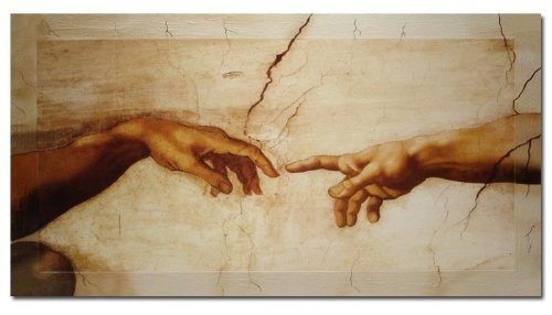 Bilderdepot24 Wandbild - Michelangelo Creation of Adam -...