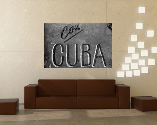 Bilderdepot24 Vlies Fototapete - Cuba - schwarz Weiss - 180x120 cm - mit Kleister - Poster - Foto auf Tapete - Wandbild - Wandtapete - Vliestapete