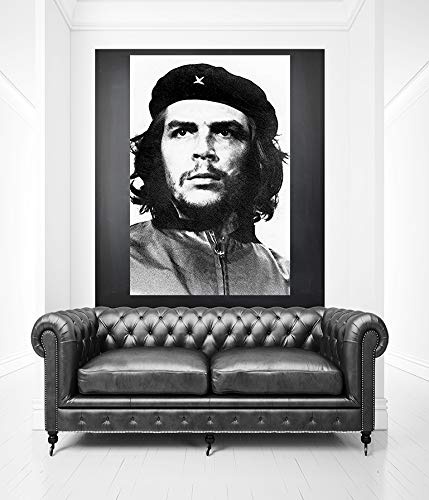 Fototapete selbstklebend Che Guevara Portait - schwarz weiß 180x270 cm - Wandtapete - Poster - Dekoration - Wandbild - Wandposter - Bild - Wandbilder - Wanddeko