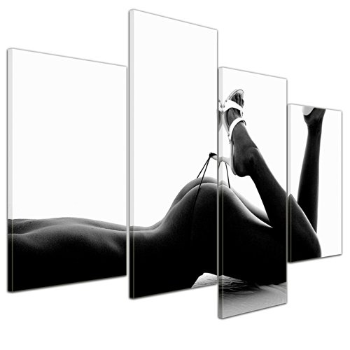 Bilderdepot24 Wandbild - High Heels - 120x80 cm 4tlg. - Leinwandbilder - Bilder als Leinwanddruck - Leinwandbild