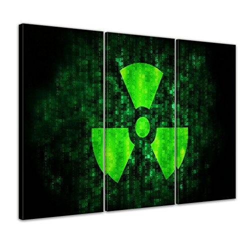 Wandbild - Radioaktiv - Bild auf Leinwand - 120x80 cm...