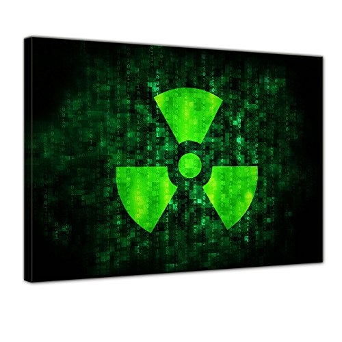 Wandbild - Radioaktiv - Bild auf Leinwand - 80x60 cm...