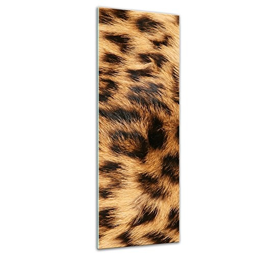 Glasbild - Leopardenfell - 40 x 120 cm - Deko Glas -...