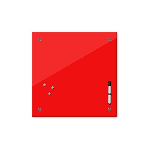 Bilderdepot24 Memoboard 40 x 40 cm, 24 Farben - rot - Glas - Glasboard - Glastafel - Magnetwand - Pinnwand - Mehrzwecktafel Farbton - Grundfarbe - einfarbige Schreibtafel