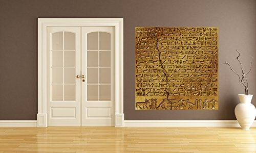 Fototapete selbstklebend Hieroglyphen - 100x100 cm - Wandtapete - Poster - Dekoration - Wandbild - Wandposter - Bild - Wandbilder - Wanddeko