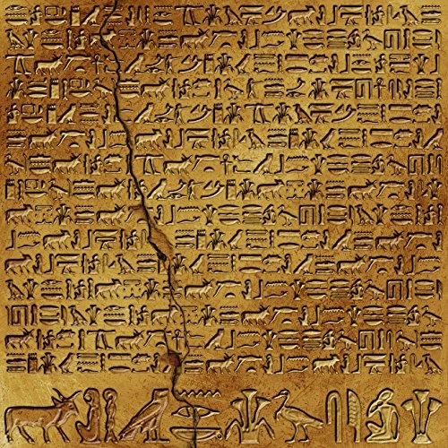 Fototapete selbstklebend Hieroglyphen - 100x100 cm - Wandtapete - Poster - Dekoration - Wandbild - Wandposter - Bild - Wandbilder - Wanddeko