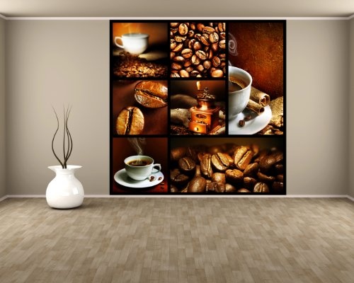 Fototapete selbstklebend Kaffee Collage II - 150x150 cm -...