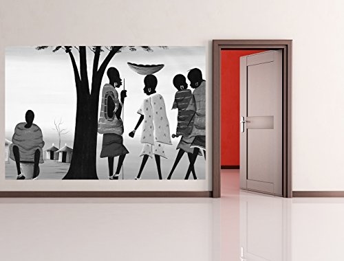 Bilderdepot24 Vlies Fototapete - Afrika Design II - schwarz Weiss - 150x100 cm - mit Kleister - Poster - Foto auf Tapete - Wandbild - Wandtapete - Vliestapete