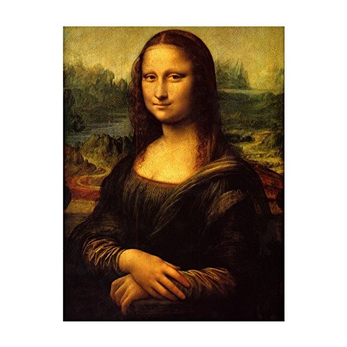 Leinwandbild Leonardo da Vinci Mona Lisa - 50x70cm hochkant - Wandbild Alte Meister Kunstdruck Bild auf Leinwand Berühmte Gemälde