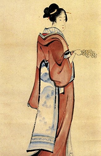 Bilderdepot24 Vlies Fototapete Katsushika Hokusai - Alte Meister - Geisha - 65x100 cm - mit Kleister - Poster - Foto auf Tapete - Wandbild - Wandtapete - Vliestapete