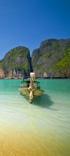 Bilderdepot24 Türtapete selbstklebend Ko Phi Phi Leh - Tailand 90 x 200 cm - einteilig Türaufkleber Türfolie Türposter - Asien Insel Urlaub Reisen Sonne Paradies Strand Bucht Meer