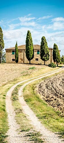 Bilderdepot24 Türtapete selbstklebend Toskana - Italien 90 x 200 cm - einteilig Türaufkleber Türfolie Türposter - Florenz Renaissance Natur Landschaft Europa Region Baum
