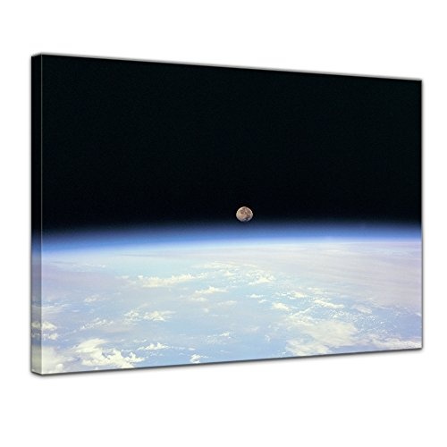 Wandbild - Weltraum - Bild auf Leinwand 80 x 60 cm -...