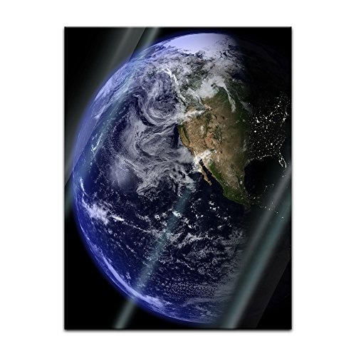 Glasbild - Erde - 60 x 80 cm - Deko Glas - Wandbild aus...