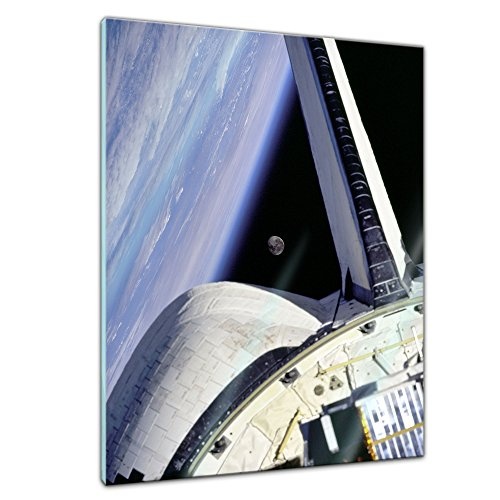 Glasbild - Space Shuttle - 60 x 80 cm - Deko Glas -...