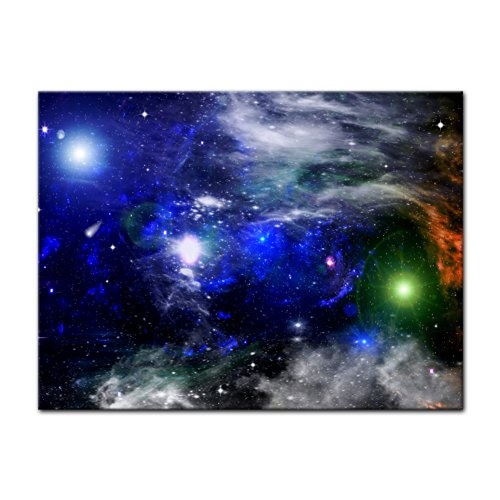 Keilrahmenbild - Galaxie - Bild auf Leinwand - 120x90 cm - Leinwandbilder - Landschaften - Weltraum - Sterne und Planeten - Milchstraße - Nebel