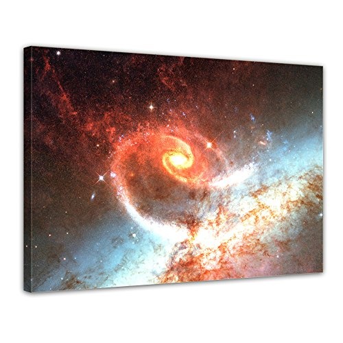 Keilrahmenbild - Spiralgalaxie - Bild auf Leinwand - 120x90 cm - Leinwandbilder - Landschaften - Astronomie - Universum - Spiralnebel