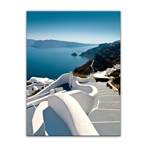 Wandbild - Santorini Treppe - Griechenland - Bild auf...