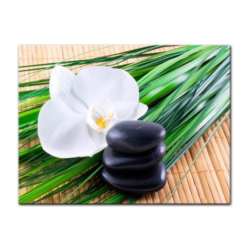 Keilrahmenbild - Zen Steine VI - Bild auf Leinwand - 120x90 cm 1 teilig - Leinwandbilder - Bilder als Leinwanddruck - Geist & Seele - Asien - Wellness