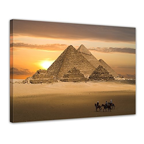 Keilrahmenbild - Pyramiden Fantasie - Bild auf Leinwand -...